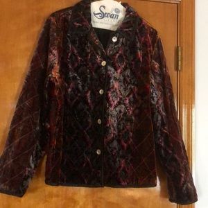 Coldwater Creek quilted velvety jacket